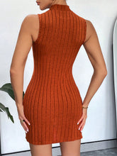 Women'S Casual Solid Color Ribbed Knitted Front Slit Stand Collar Vest And Shorts Set For Summer
